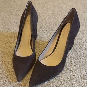 Marc Fisher Dark Brown Suede Heels